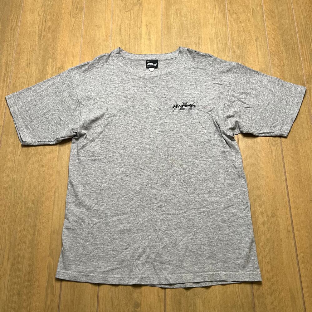 Vintage No Fear Shirt Mens Large Gray Made in USA Tee Skate Moto‎ 90s VTG